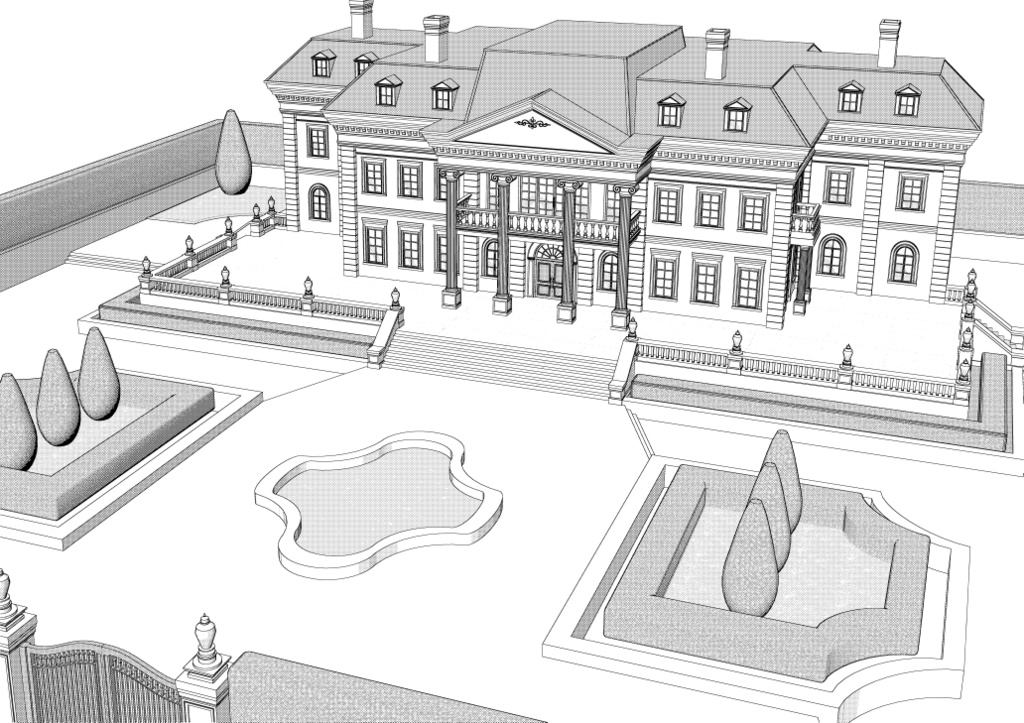 貴族のお屋敷(CLIP STUDIO用3D素材)