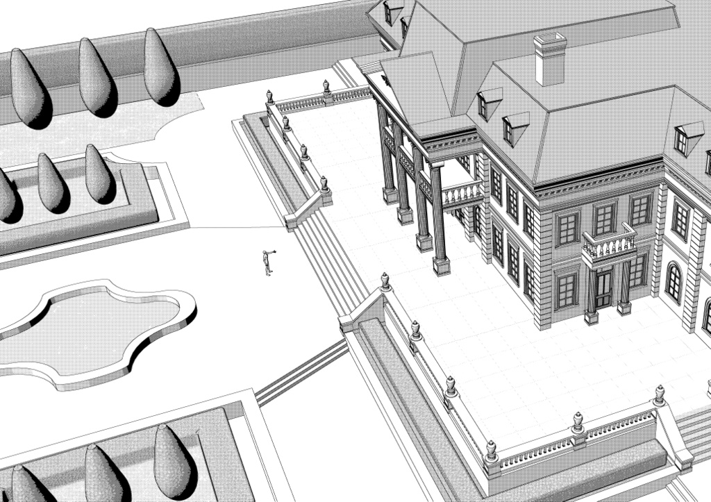 貴族のお屋敷(CLIP STUDIO用3D素材)
