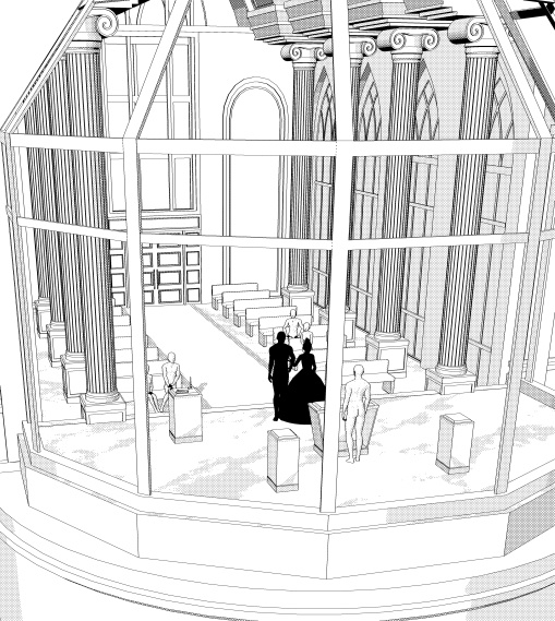 結婚式場(CLIP STUDIO用3D素材)