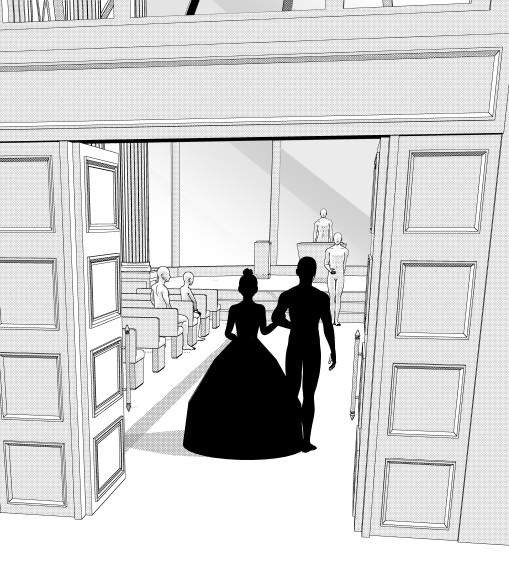 結婚式場(CLIP STUDIO用3D素材)