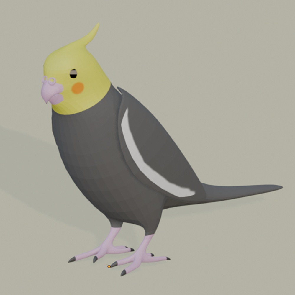 【3Dモデル】オカメインコ（ノーマル）