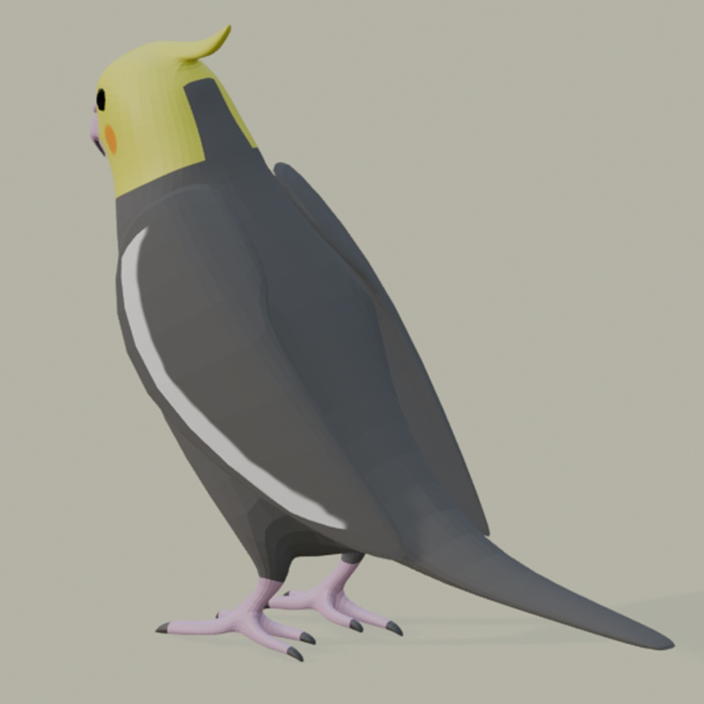 【3Dモデル】オカメインコ(ノーマル)