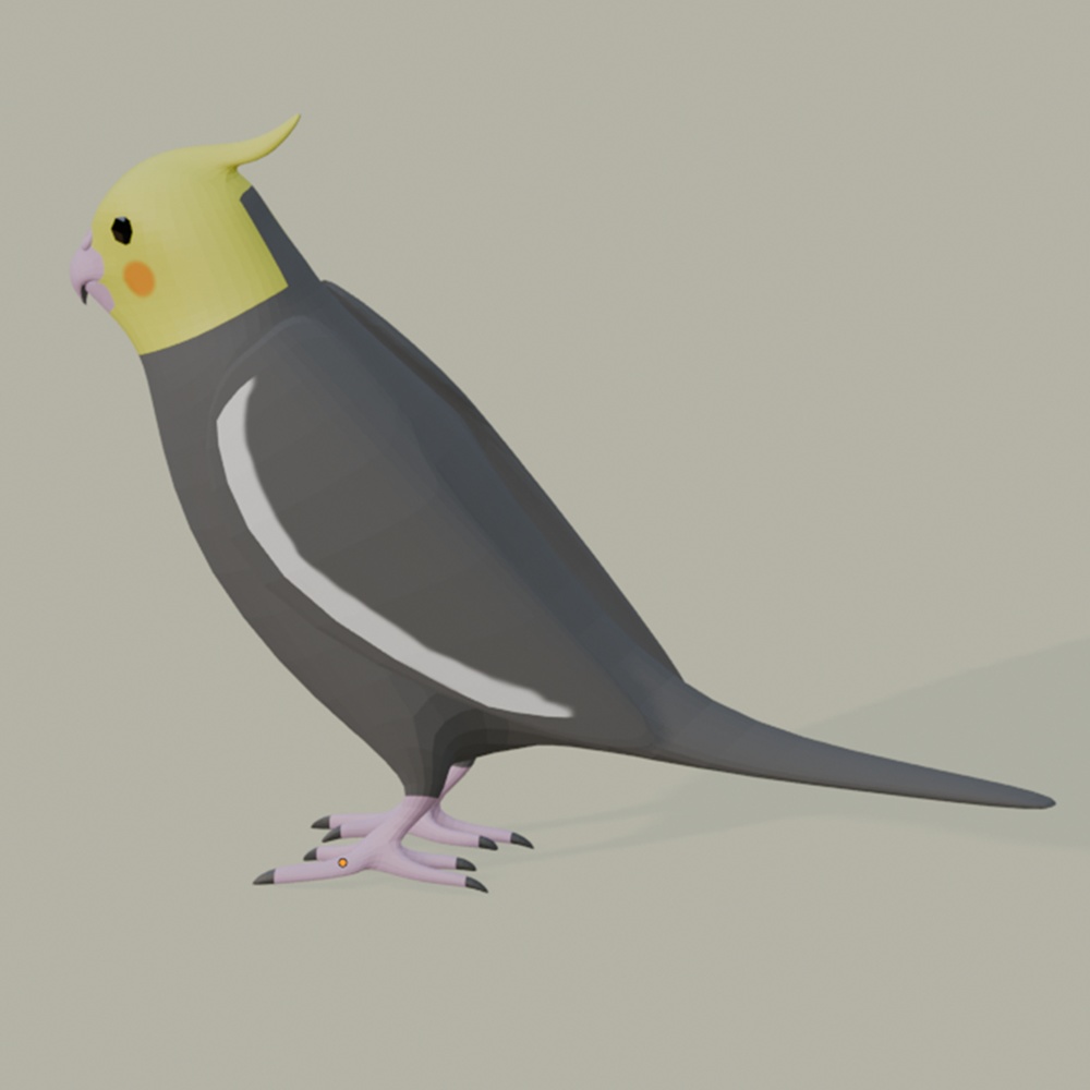 【3Dモデル】オカメインコ(ノーマル)