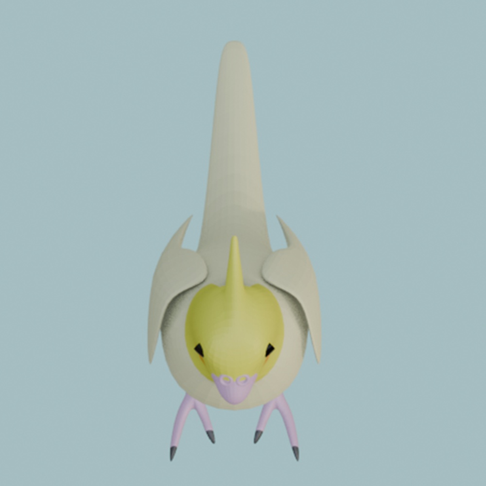 【3Dモデル】オカメインコ(白オカメ)