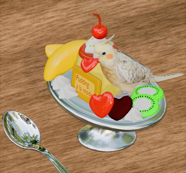 【3Dモデル】オカメプリン