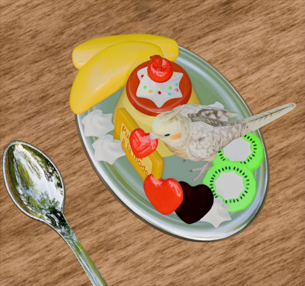 【3Dモデル】オカメプリン