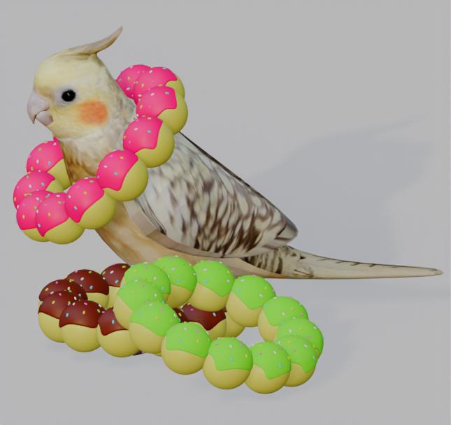 【3Dモデル】オカメドーナッツまみれ