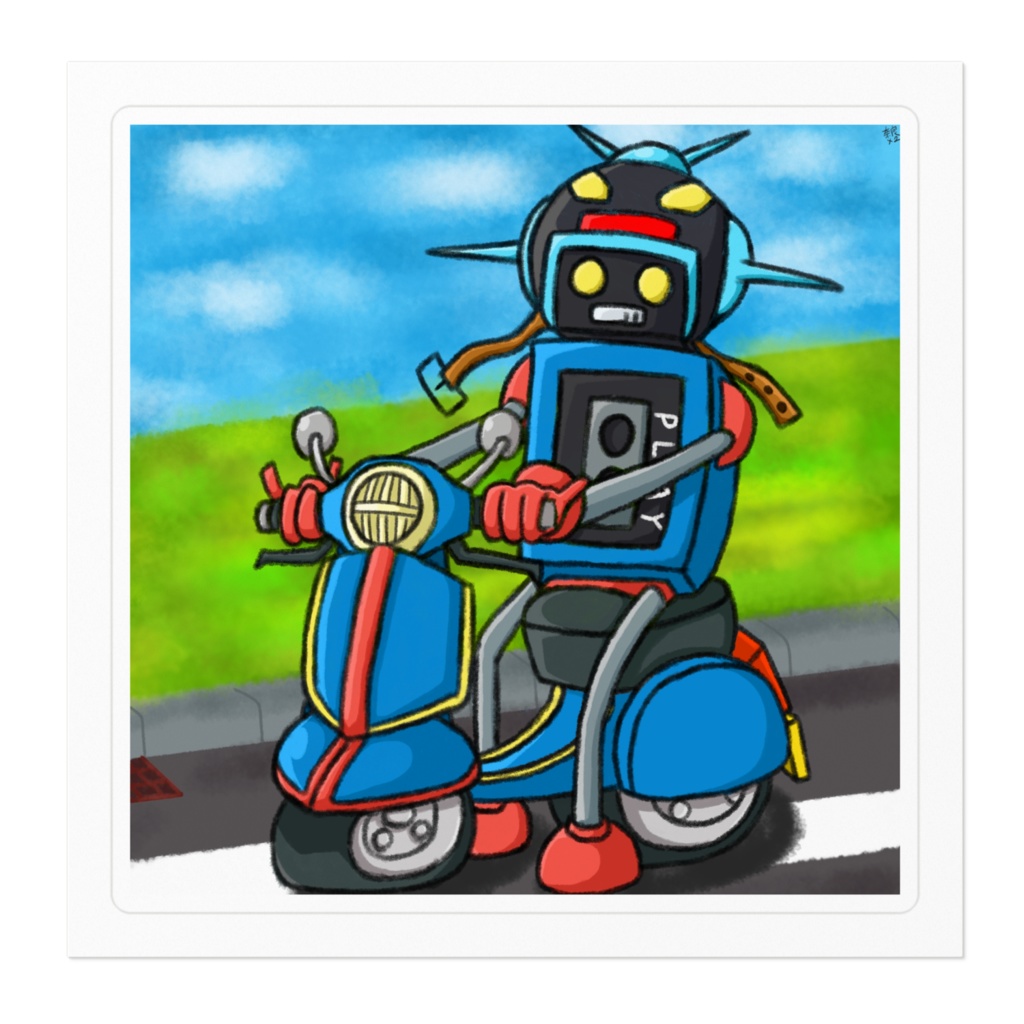 ステカセキング×ベスパ ステッカー