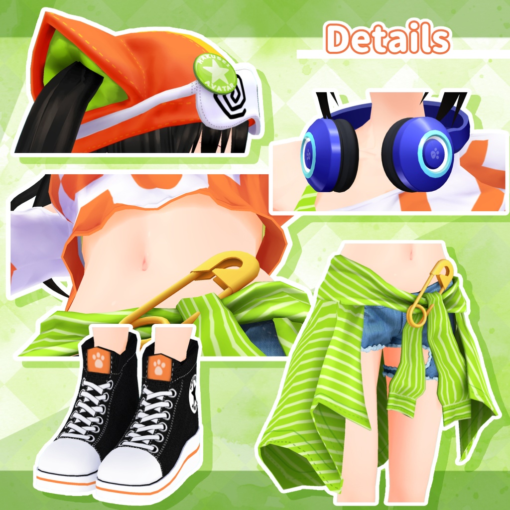 VRChat向け3Dモデル「風香」