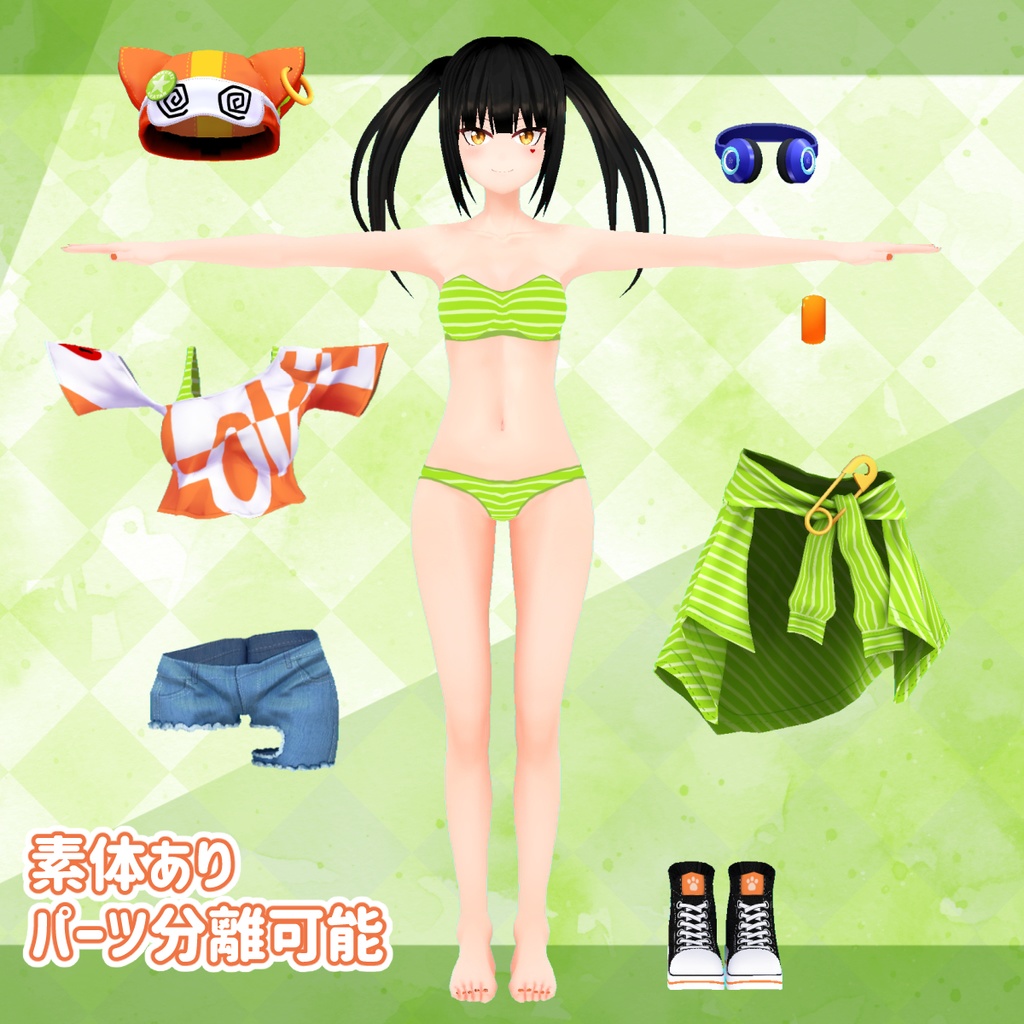 VRChat向け3Dモデル「風香」