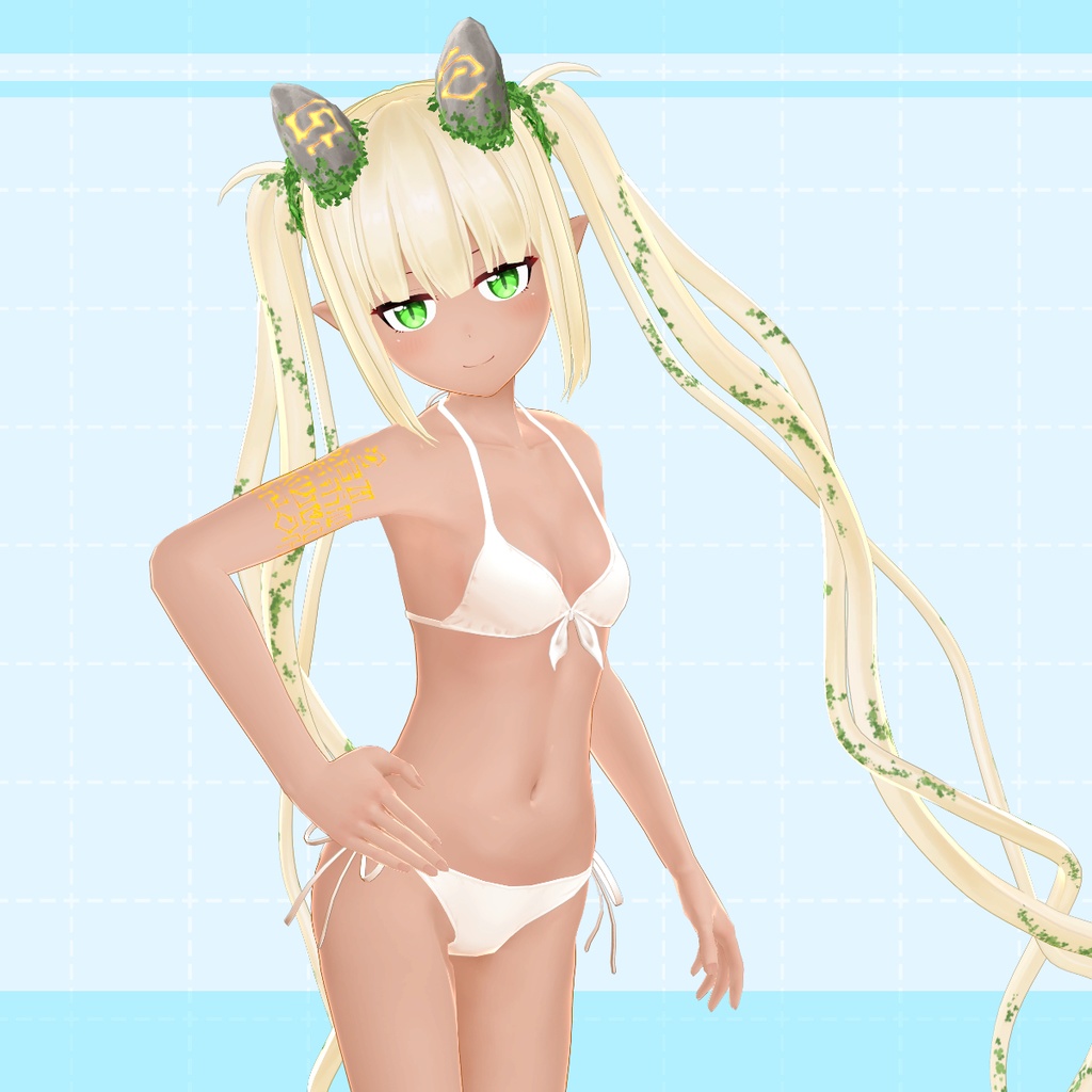 【白星アバター向け着せ替え衣装】水着/ビキニ(VRChat用)