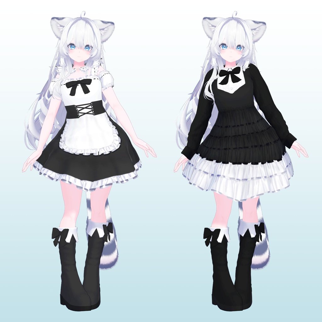 【白星/瑞希対応】ティアードワンピース(VRChat用)