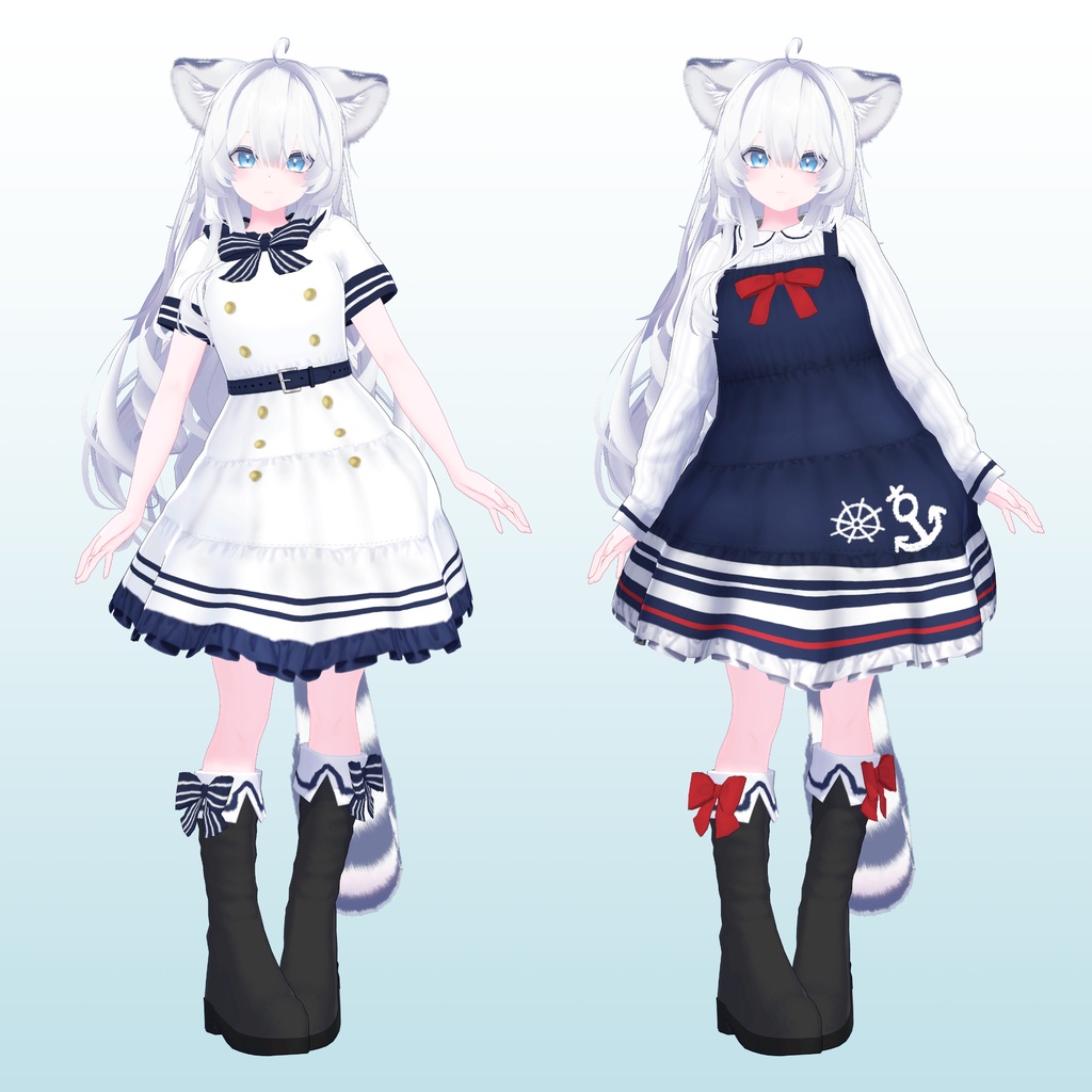 【白星/瑞希対応】ティアードワンピース(VRChat用)