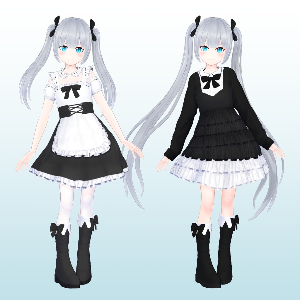 【白星/瑞希対応】ティアードワンピース(VRChat用)