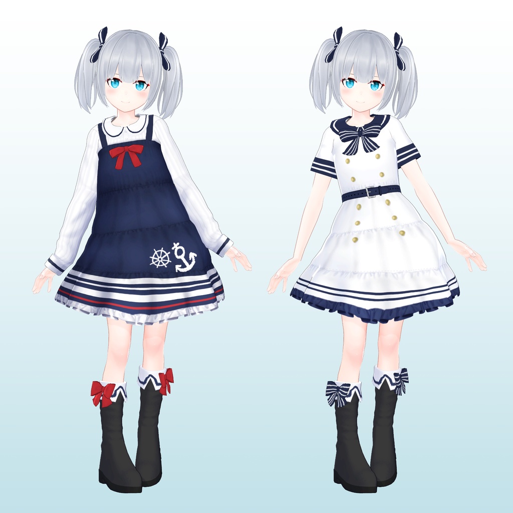 【白星/瑞希対応】ティアードワンピース(VRChat用)