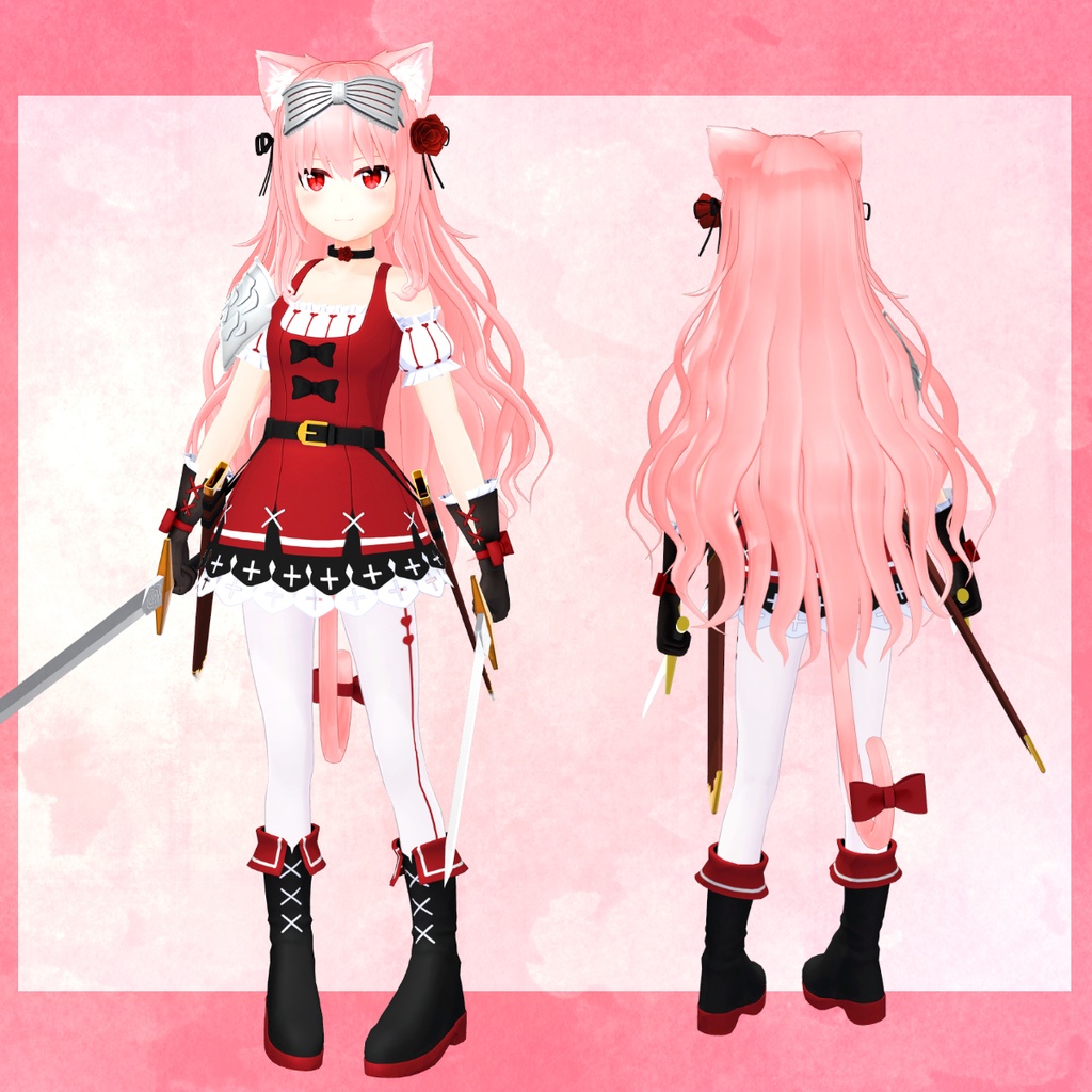 VRChat向け3Dモデル「ロゼリッタ」