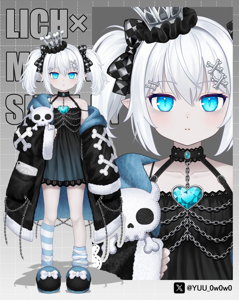 【限定一点】Vtuberデザイン＋Live2D用パーツ分けPSD