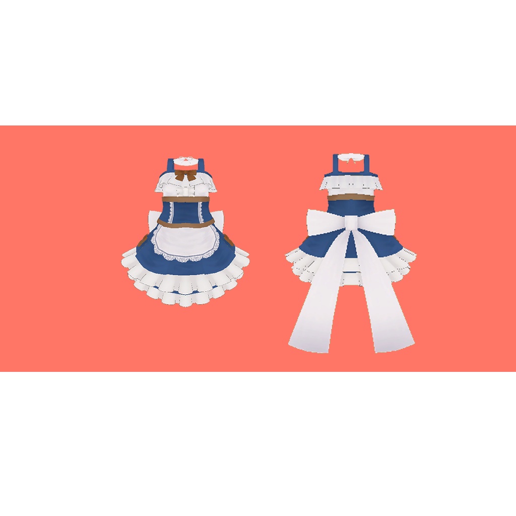 【PB対応】【あまなつ・カリン(こまどアバター)対応】ウェイトレスドレス