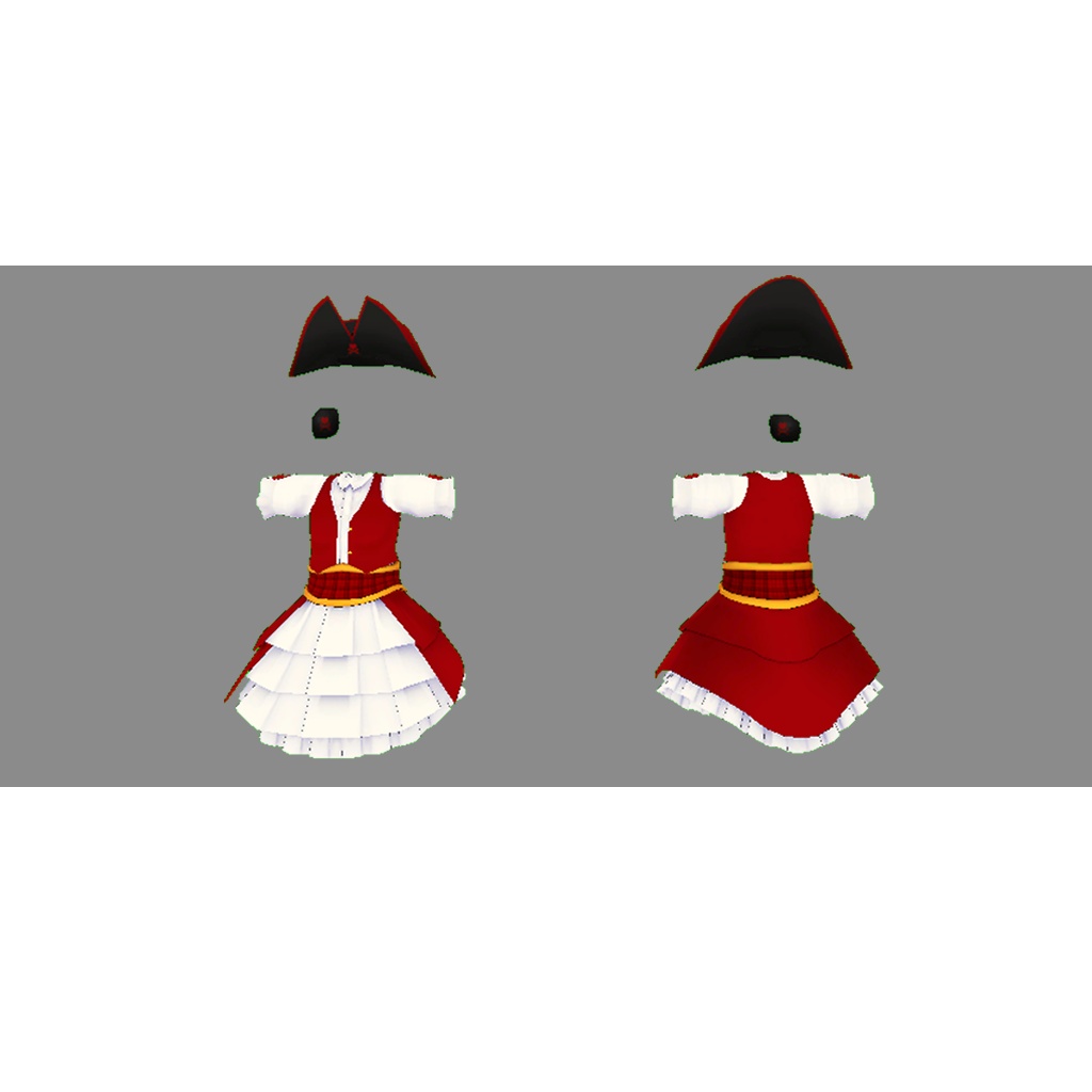 【PB対応】【あまなつ・カリン(こまどアバター)対応】海賊ドレス