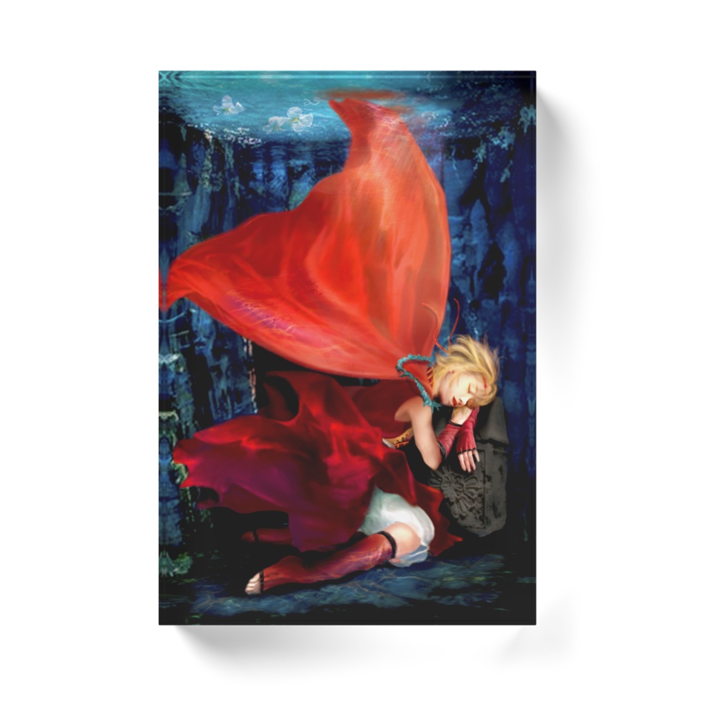 幻想水滸伝4 オベル衣装の主人公 アクリルブロック