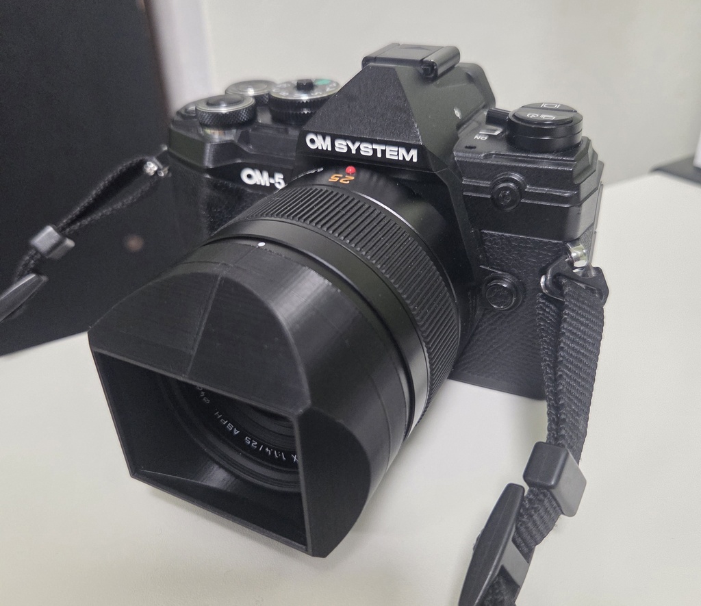STLデータ　専用フード＆デコレーションリング for Panasonic LEICA DG SUMMILUX 25mm F1.4 Ⅱ ASPH.