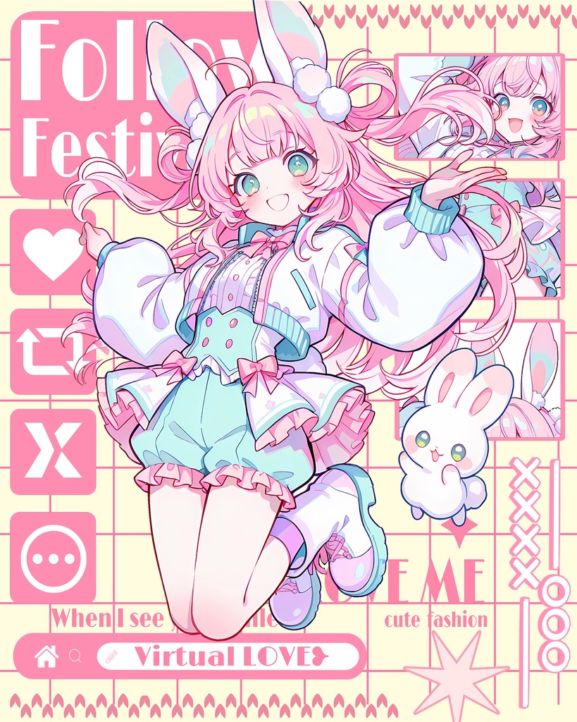 ⋱✦年中使える!Vtuberフォロー祭り素材✦(計13種類)⋰