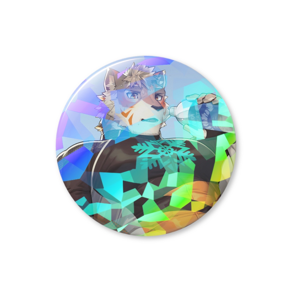 【Zwift配信100回記念】ホログラム缶バッジ（タイプA）