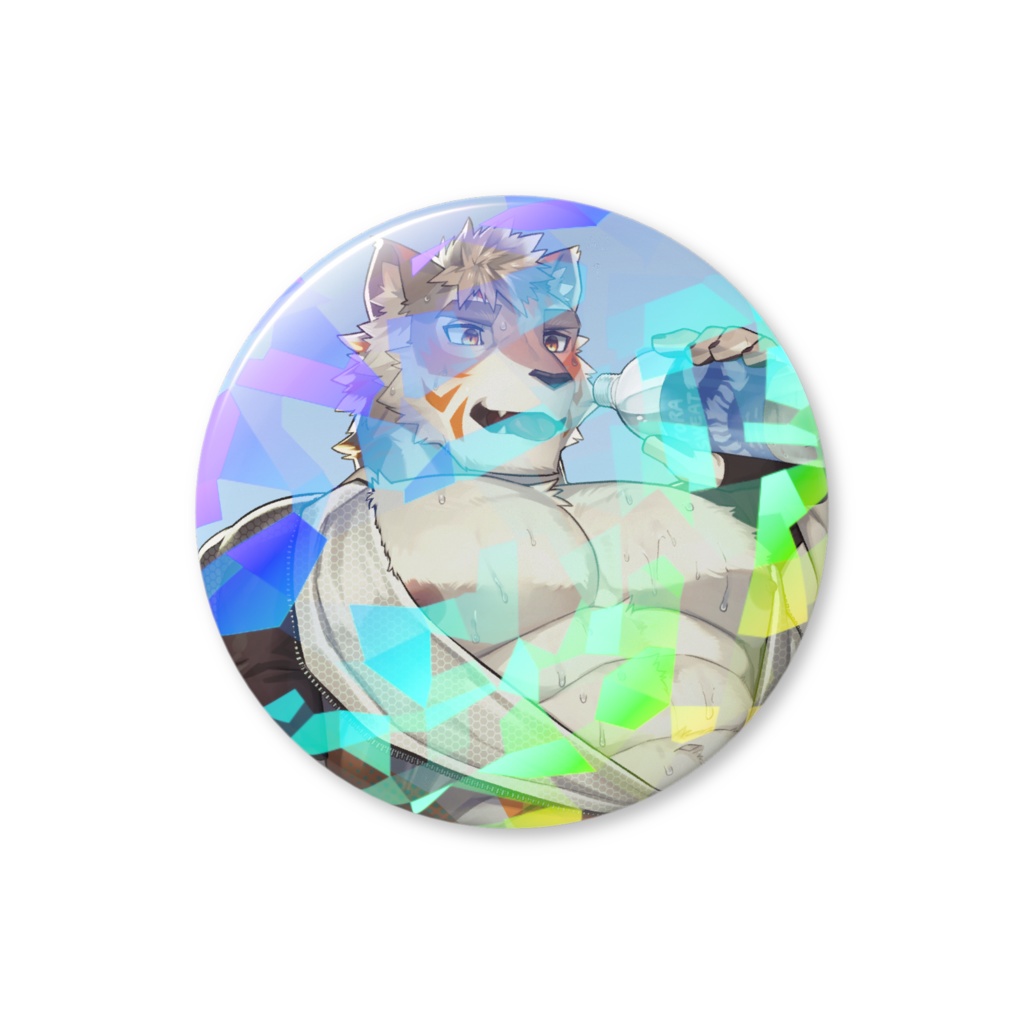 【Zwift配信100回記念】ホログラム缶バッジ(タイプB)