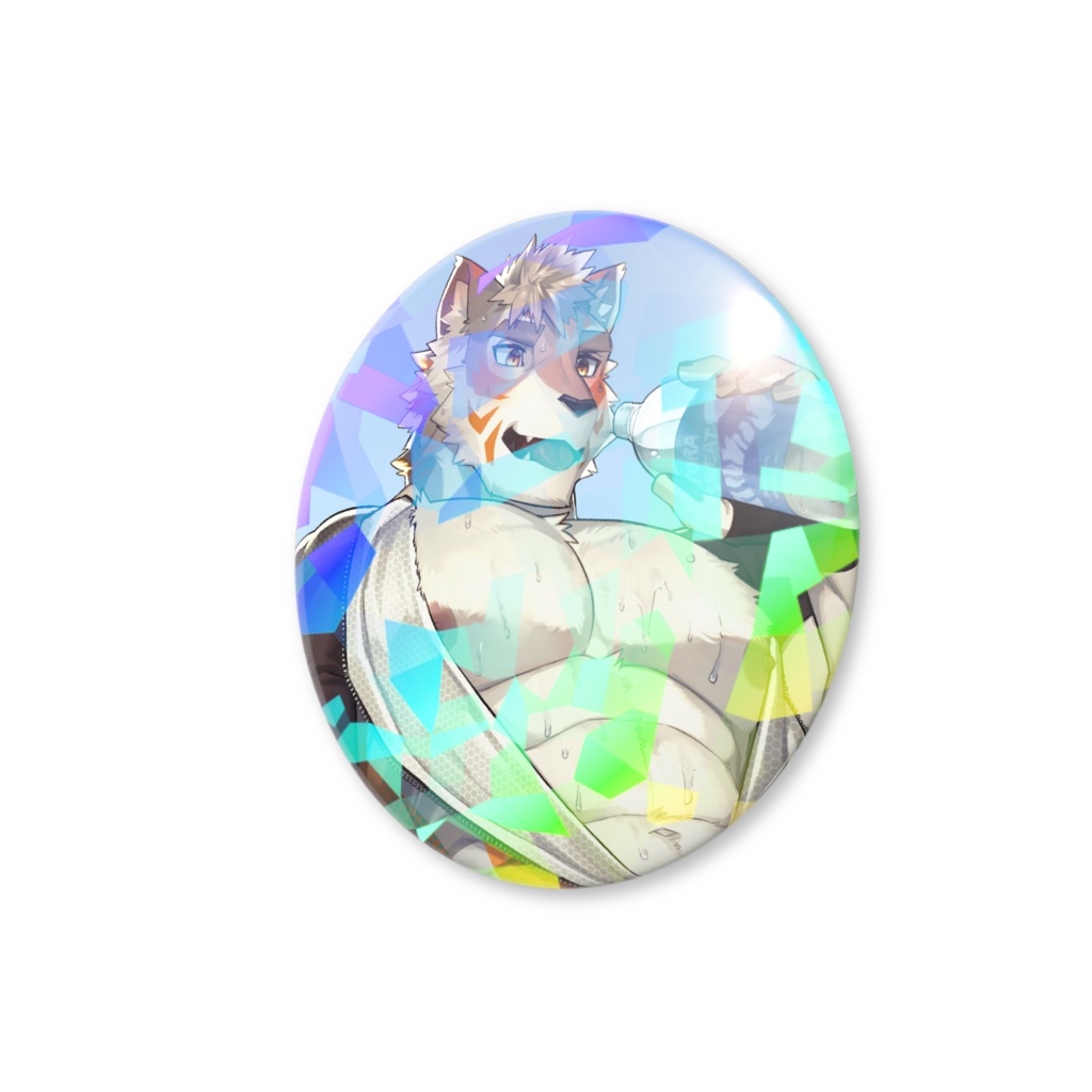 【Zwift配信100回記念】ホログラム缶バッジ(タイプB)