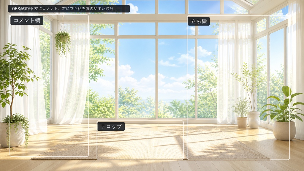 【商用利用可】朝活サンルーム|作業配信・雑談用PNG背景