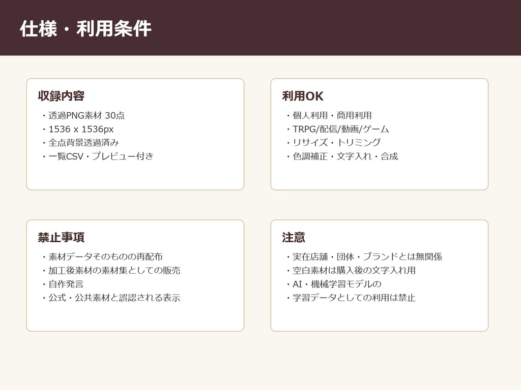 【商用利用可/透過PNG】昭和レトロ床屋・理髪店小物素材30点|TRPG・ココフォリア・配信・ゲーム素材