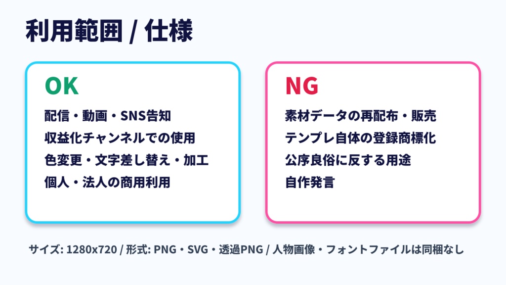 【立ち絵を置くだけ】ネオン花びら配信サムネイルテンプレート|VTuber向け12ジャンル / 文字なし・透過タイトル・SVG付き