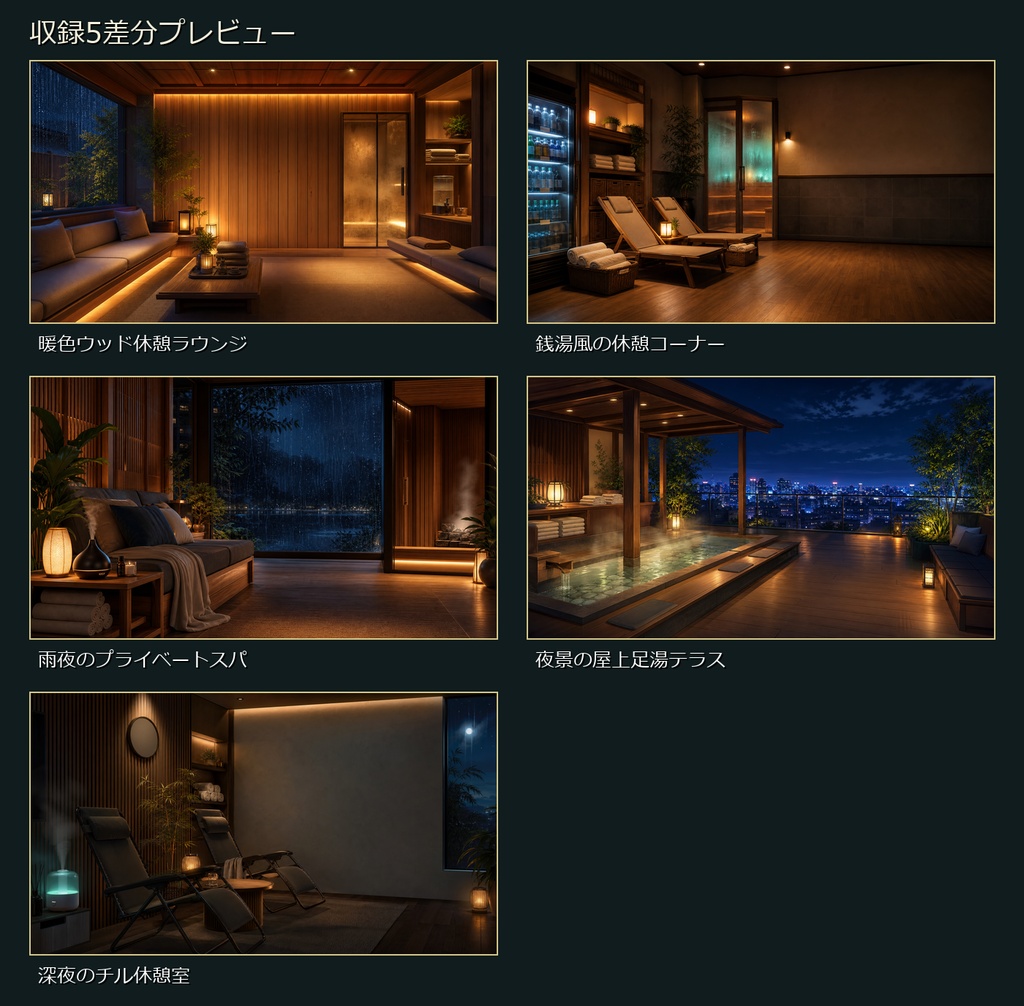 【無料お試し版あり/商用利用可】深夜のサウナ休憩ラウンジ|雑談・作業配信用PNG背景