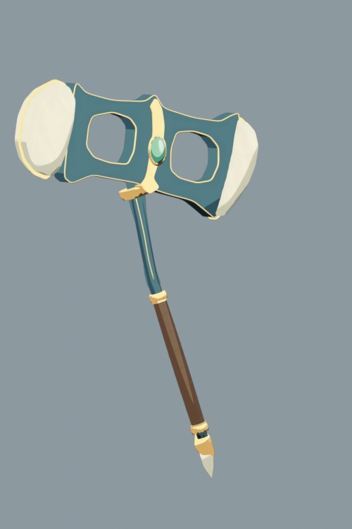 【無料】トゥーン武器3点お試し|GLB・FBX・Blender EEVEE