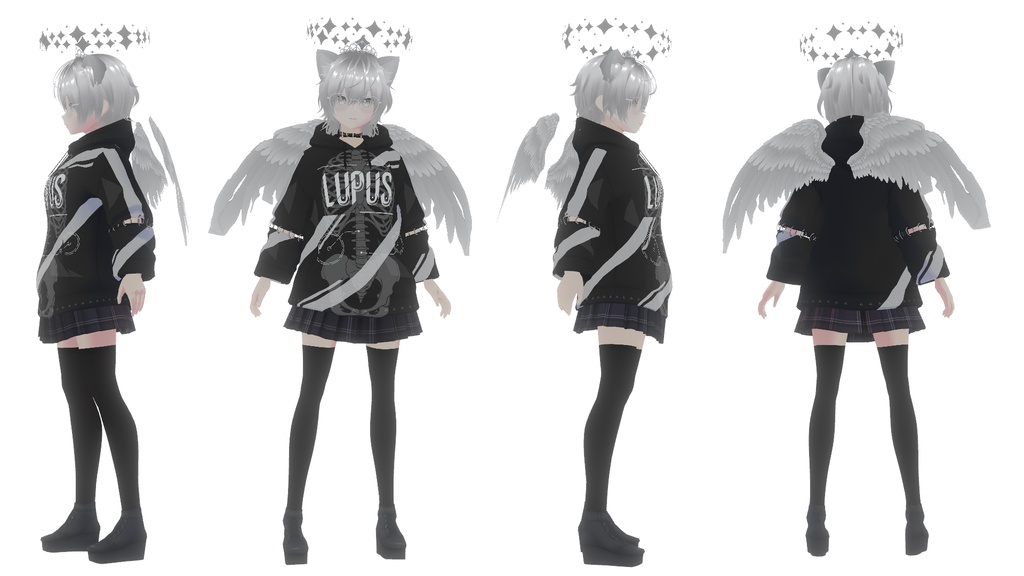 VRoid 製オリジナル3Dモデル「リュカオン・ルプス」(vrmデータ/vroidデータ/zipデータ)