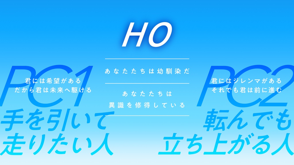 【異識CP】ワールドエンドブルー GMレス可