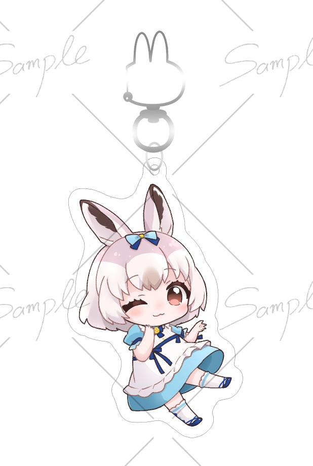 【goods】ユキウサギお出かけ服アクキー