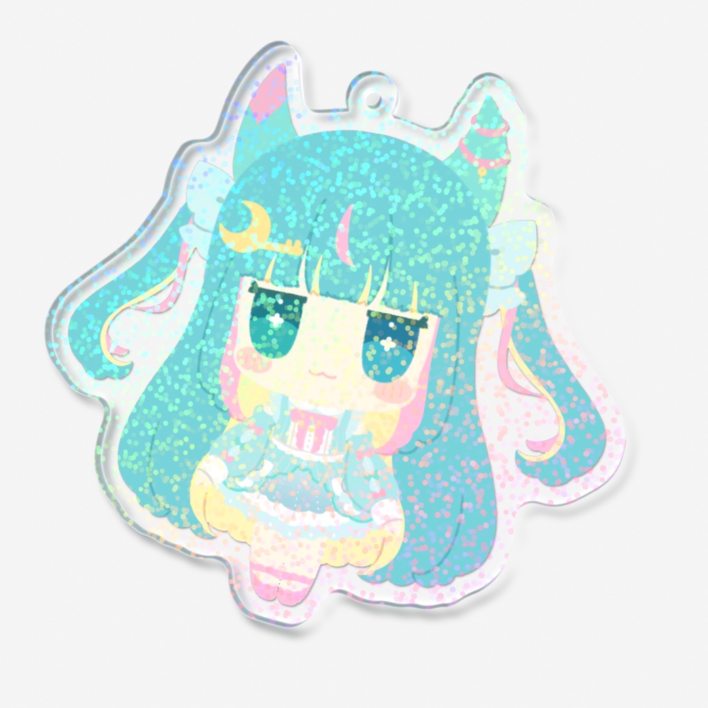 鍵月ツノ-ホログラムアクリルキーホルダー②