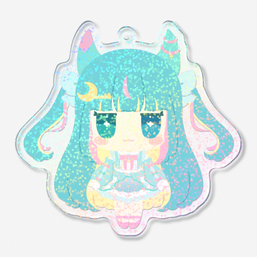 鍵月ツノ-ホログラムアクリルキーホルダー②