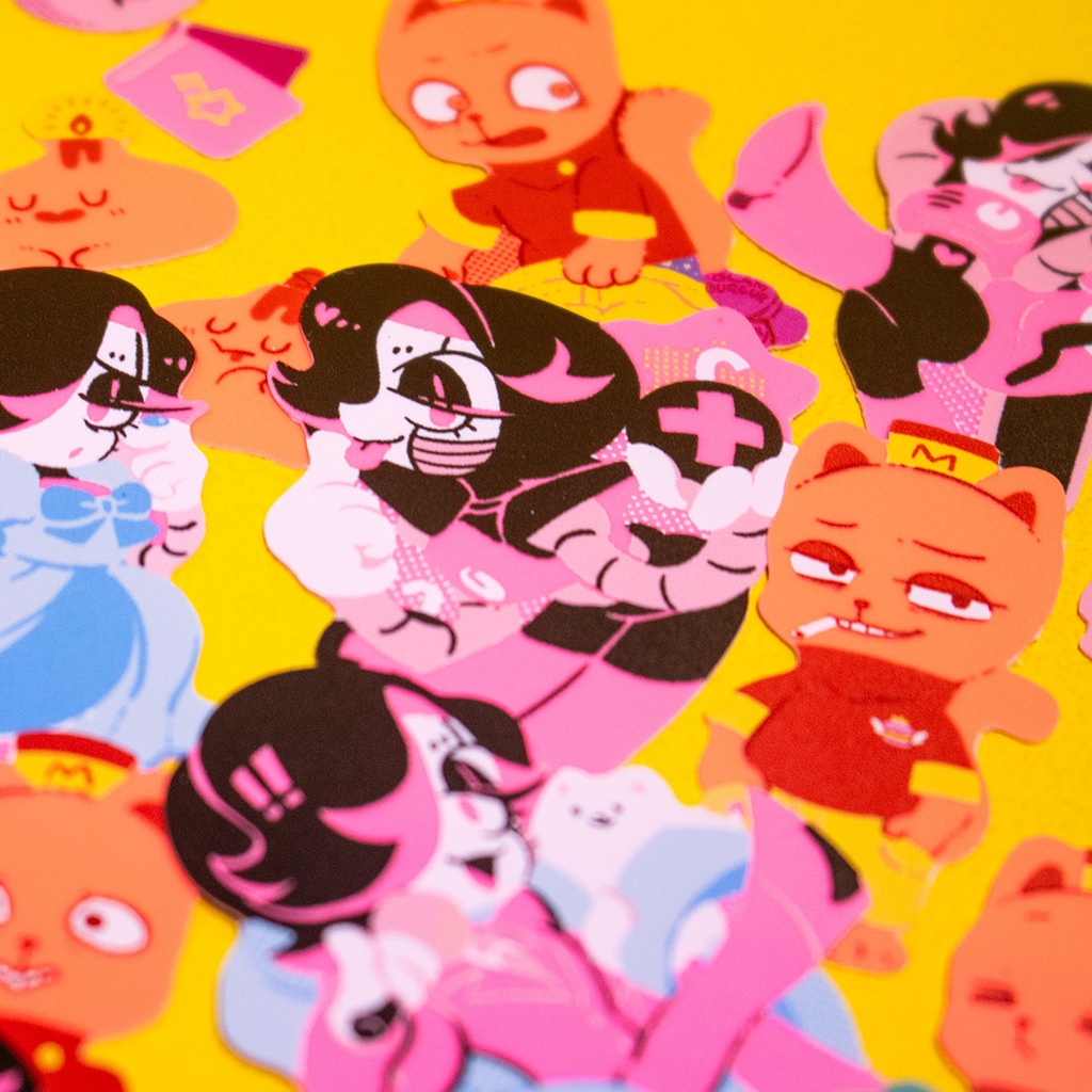 キラキラ蛍光/蓄光シール