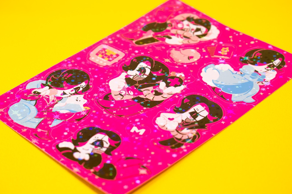 キラキラ蛍光/蓄光シール