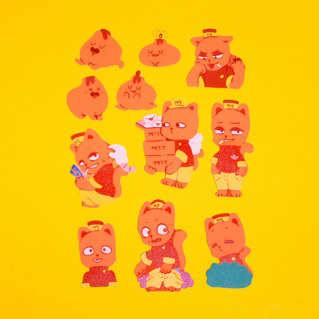 キラキラ蛍光/蓄光シール