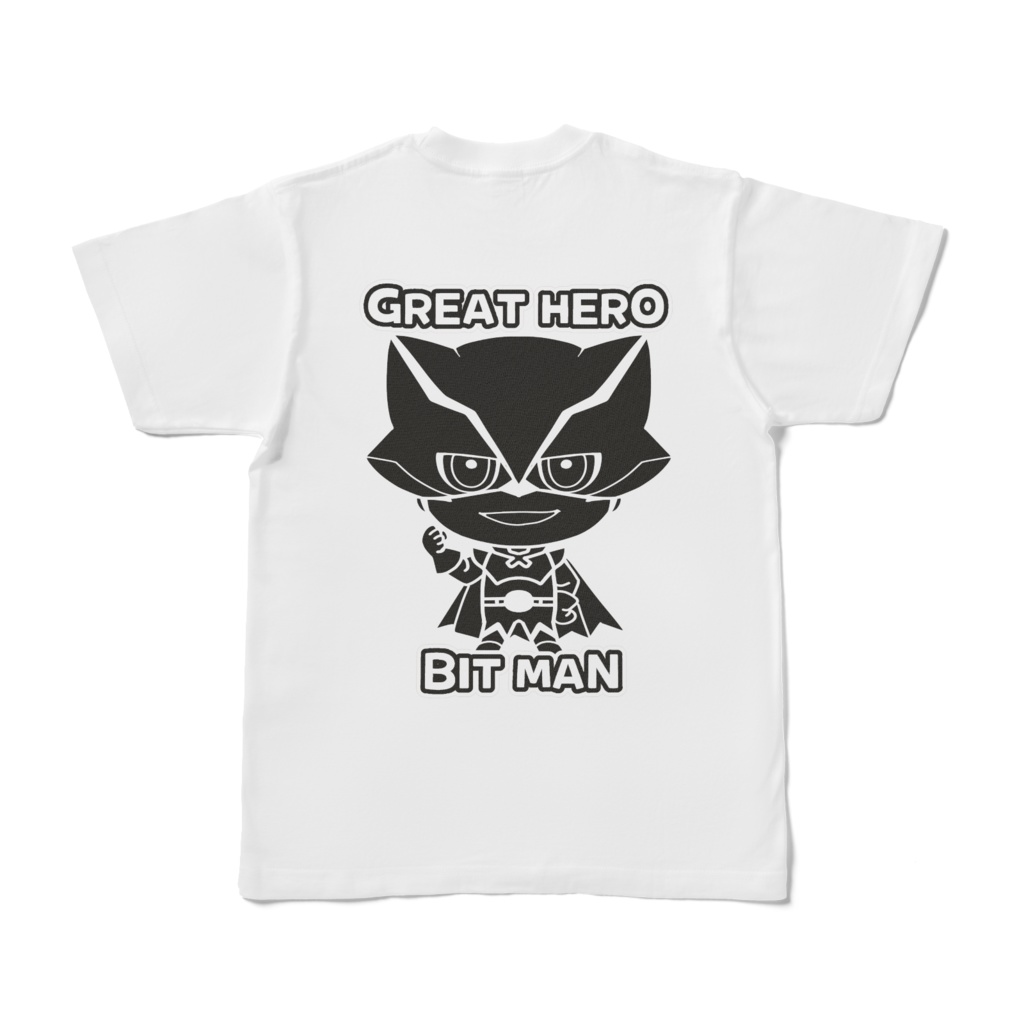 BIT MAN(ビットマン)Tシャツ モノクロ
