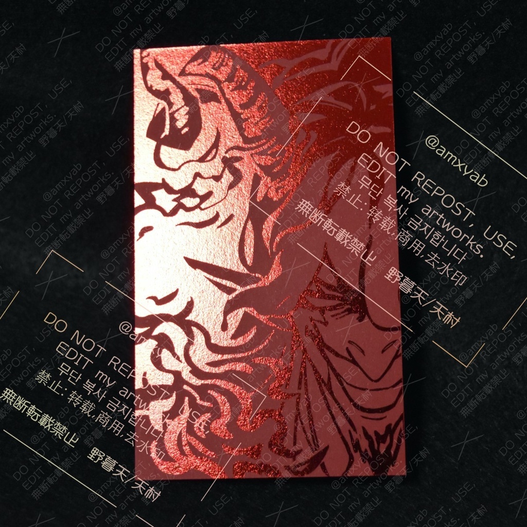 ヴ墓箔押しポストカード/名刺