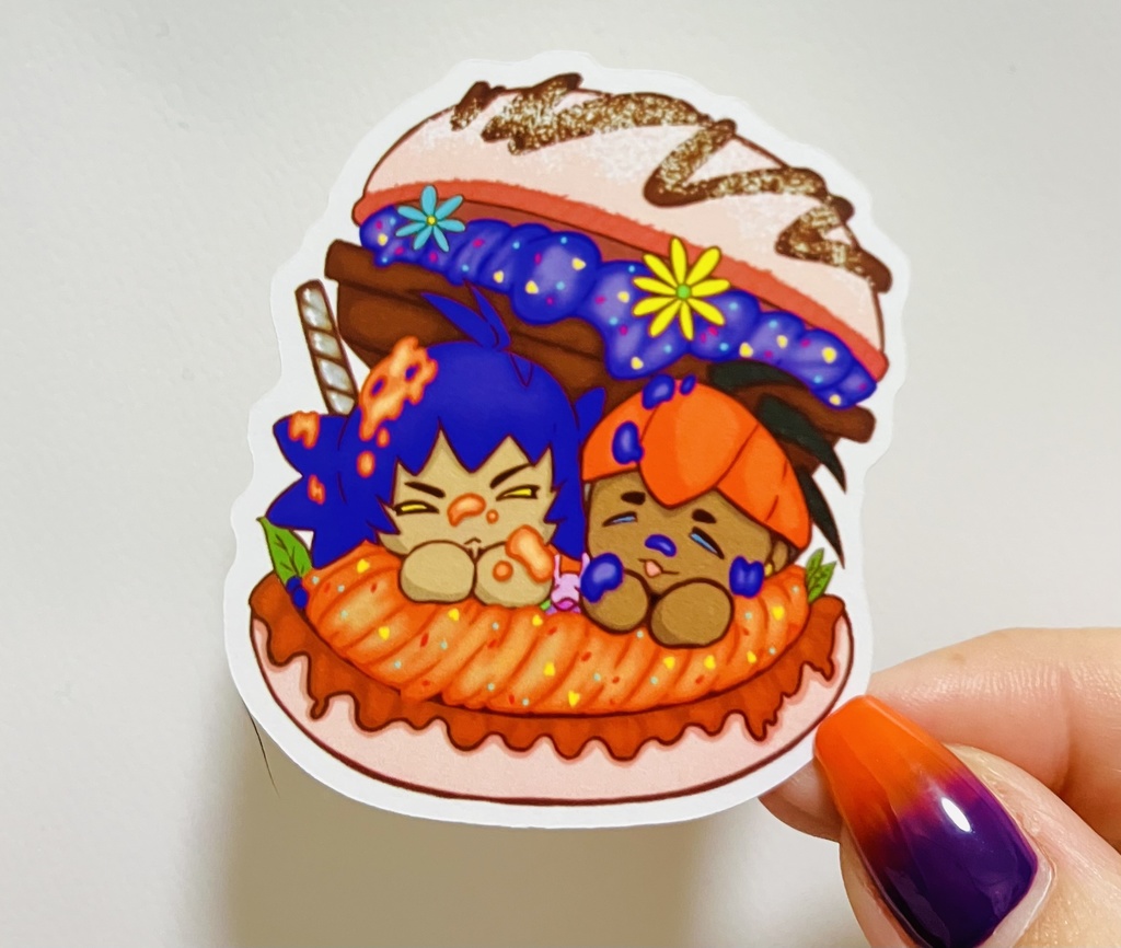 ダイカット食べ物シリーズシール