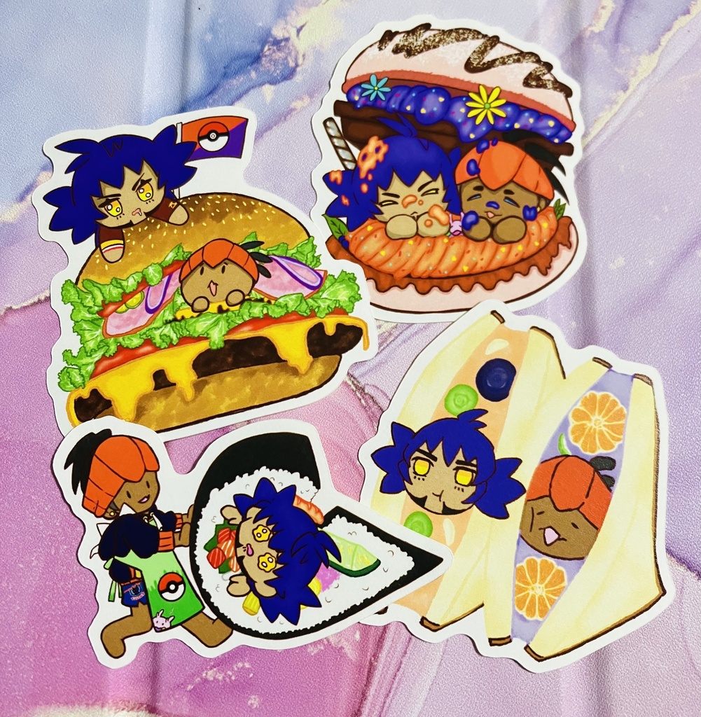 ダイカット食べ物シリーズシール