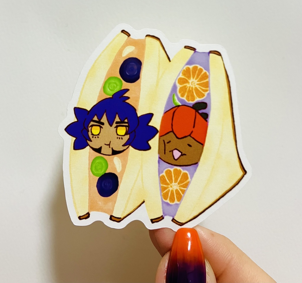 ダイカット食べ物シリーズシール