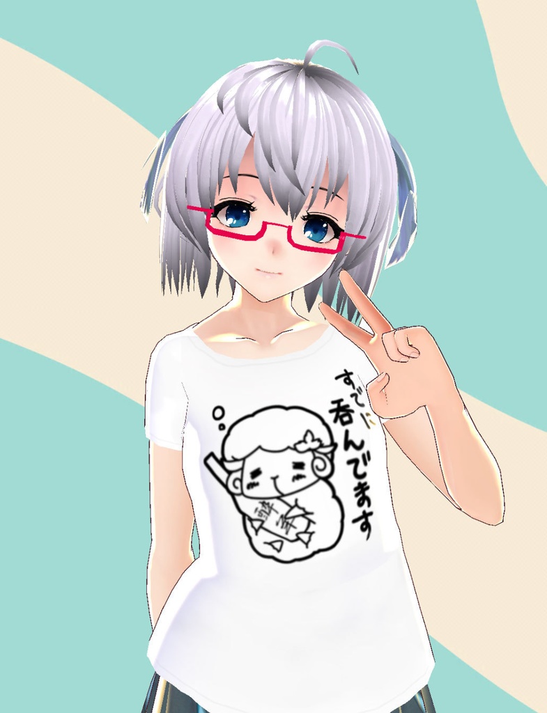 【VRoid用】「すでに呑んでます」TシャツVRoidStudio用テクスチャ