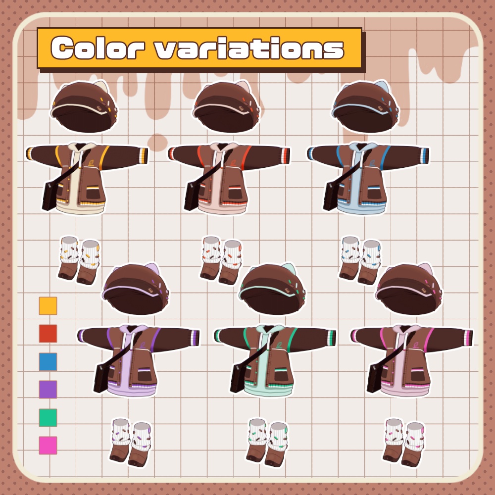 チョコパーカー&各アクセサリーセット【まめふれんず対応】