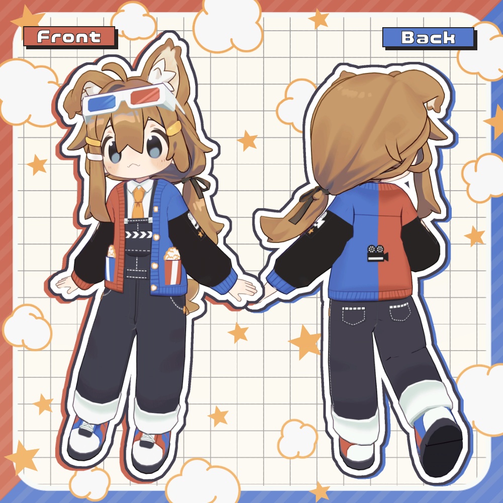 シネマポップコーデ&グラスセット【まめふれんず対応】